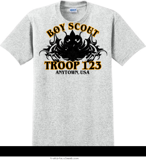 ANYTOWN, USA TROOP 123 BOY SCOUT T-shirt Design 