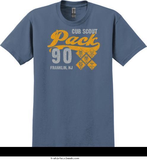 90 FRANKLIN NJ CUB SCOUT T shirt Design