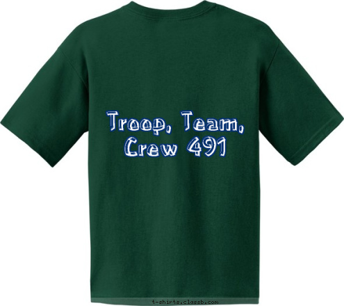 Troop, Team, Crew 491 BSA Vancouver, USA T-shirt Design 