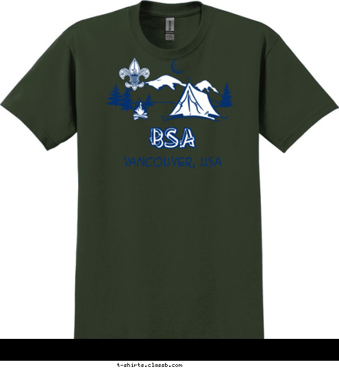 Troop, Team, Crew 491 BSA Vancouver, USA T-shirt Design 