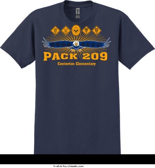 Centerton Elementary PACK 209 T-shirt Design 