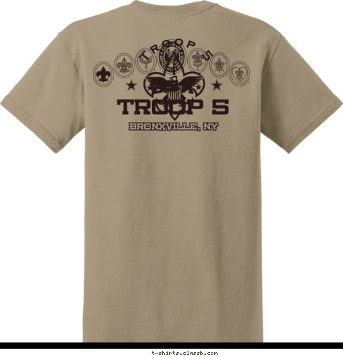 Bronxville, NY Troop 5 BSA Bronxville, NY TROOP 5 T-shirt Design 