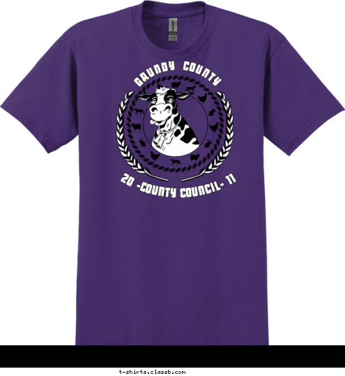 20 -County Council- 11 Grundy  County T-shirt Design 