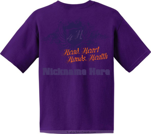 Nickname Here Hands, Health COUNTY COUNCIL 2011 4H COUNTY  Head, Heart GRUNDY  T-shirt Design County Council