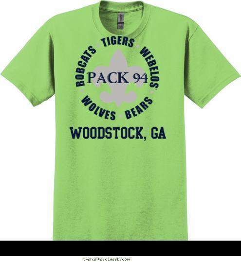 Woodstock, GA PACK 94 T-shirt Design 