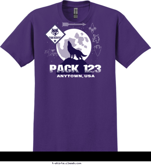 PACK 123 ANYTOWN, USA T-shirt Design 