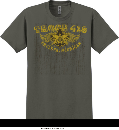 Chelsea, Michigan TROOP 413 T-shirt Design 