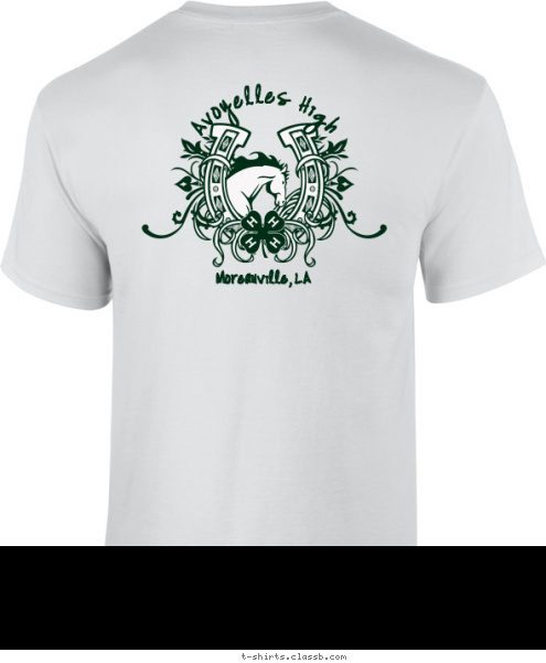 Avoyelles High HEAD  HEART HANDS  HEALTH Moreauville, LA T-shirt Design 