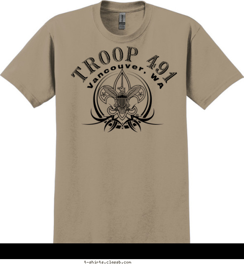 TROOP 491 Vancouver, WA T-shirt Design 