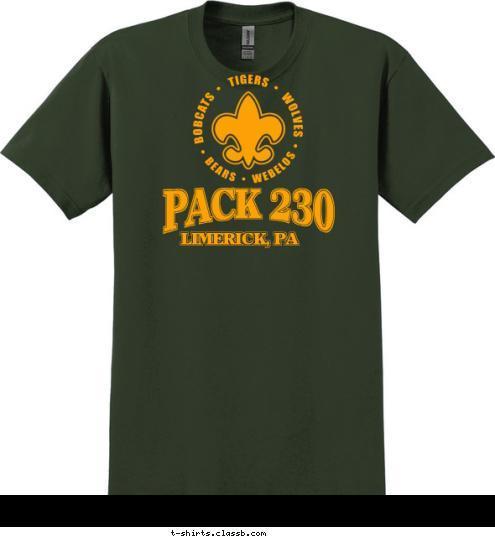 PACK 230 LIMERICK, PA T-shirt Design 