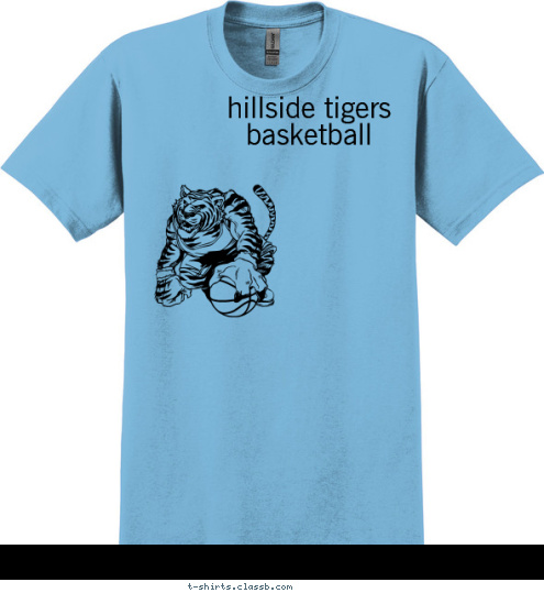 hillside tigers basketball T-shirt Design 