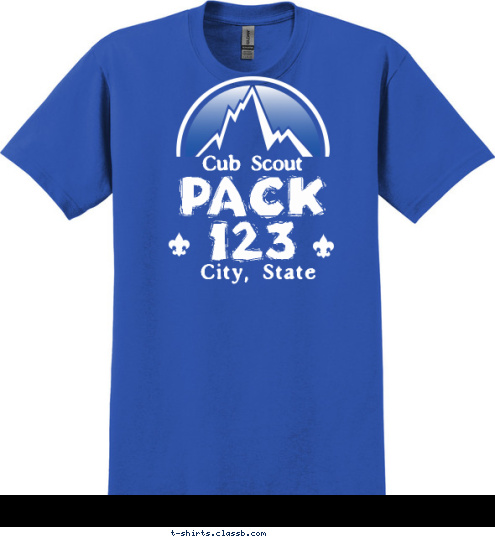 PACK 
123 City, State Cub Scout T-shirt Design SP3677