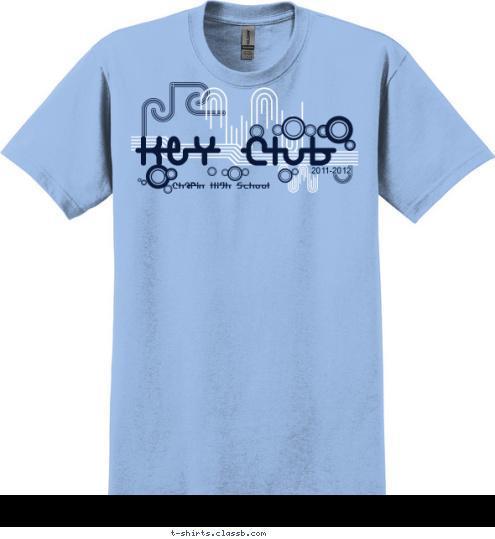 Key Club 2011-2012 Chapin High School T-shirt Design 