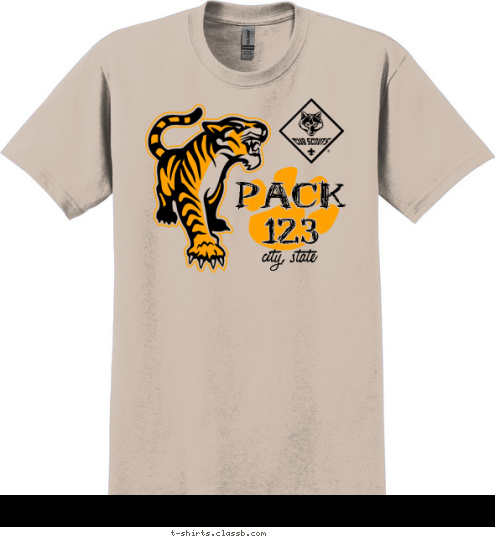 PACK
123 city, state T-shirt Design SP3690