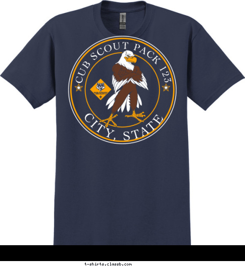 CITY, STATE CUB SCOUT PACK 123 T-shirt Design SP3697