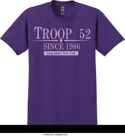 Long Island, New York SINCE 1986 ROOP  52 T T-shirt Design 