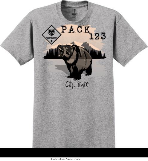 PACK
 123 City State , T-shirt Design SP3687