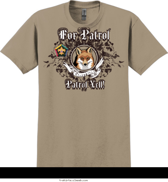Wood Badge Filigree Fox T-shirt Design