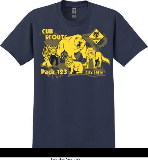 SCOUTS CUB Pack 123 City State SCOUTS
            CUB
            T-shirt Design SP3705