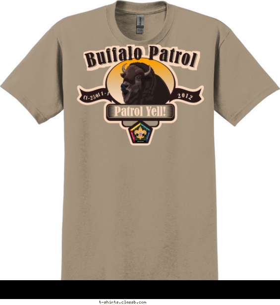 Buffalo Wood Badge T-shirt Design