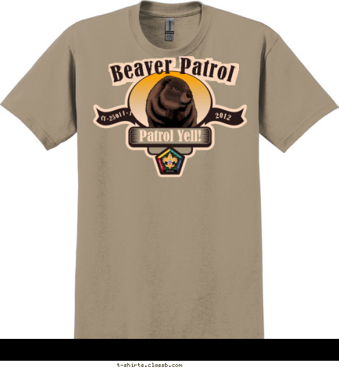 Bobwhite Patrol Beaver Patrol -11-1 C1-250 2012 Patrol Yell! Beaver Patrol T-shirt Design SP3711