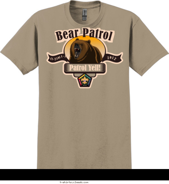 Bear Wood Badge T-shirt Design