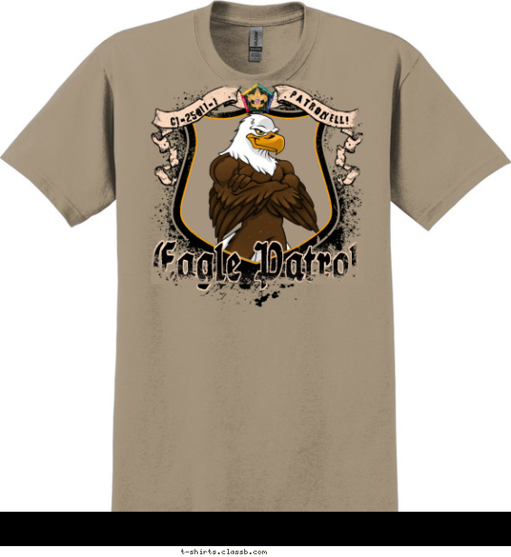 Wood Badge Eagle on Shield T-shirt Design