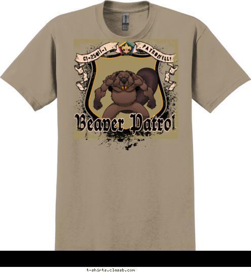 -11-1 C1-250 Patrol YELL! Beaver Patrol T-shirt Design SP3718