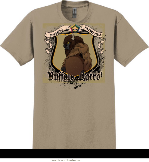 -11-1 C1-250 Patrol YELL! Buffalo Patrol T-shirt Design SP3720