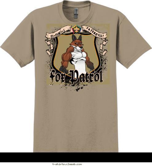 -11-1 C1-250 Patrol YELL! Fox Patrol T-shirt Design SP3721