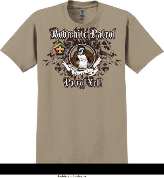 Wood Badge Filigree Bobwhite T-shirt Design