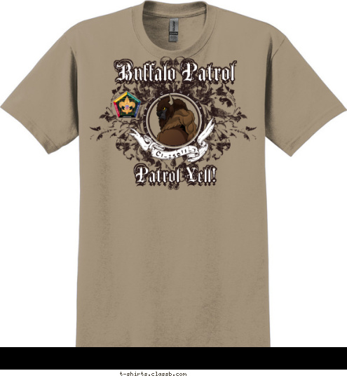 Buffalo Patrol Patrol Yell! -11-1 C1-250 DELIVERING•THE•PROMISE T-shirt Design SP3727