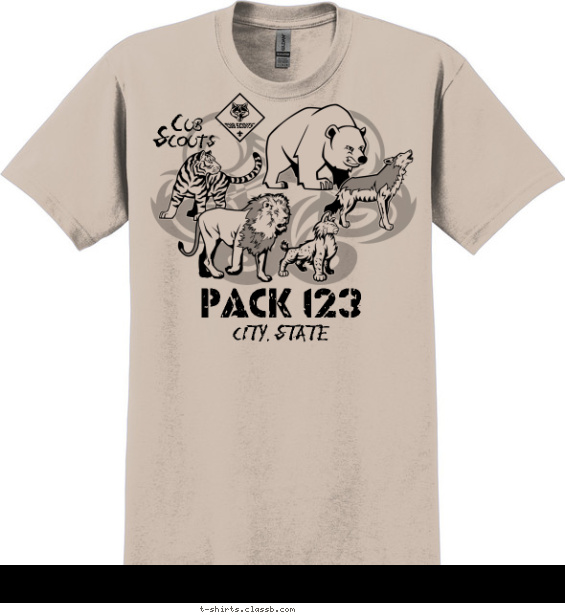 Pack Mascots T-shirt Design