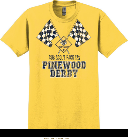 DERBY Cub Scout Pack 123 PINEWOOD T-shirt Design SP3707