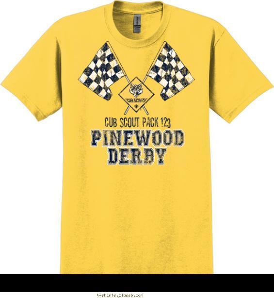 Pinewood Racing Flags T-shirt Design