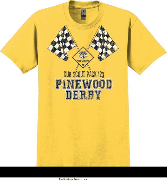 Pinewood Racing Flags T-shirt Design