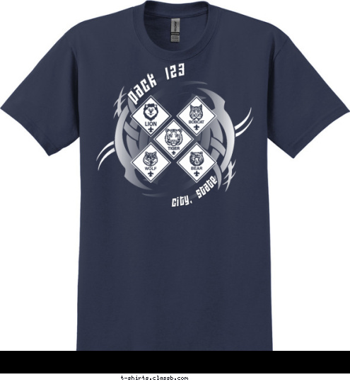 Knights of Columbus pack 123 city, state T-shirt Design SP3731