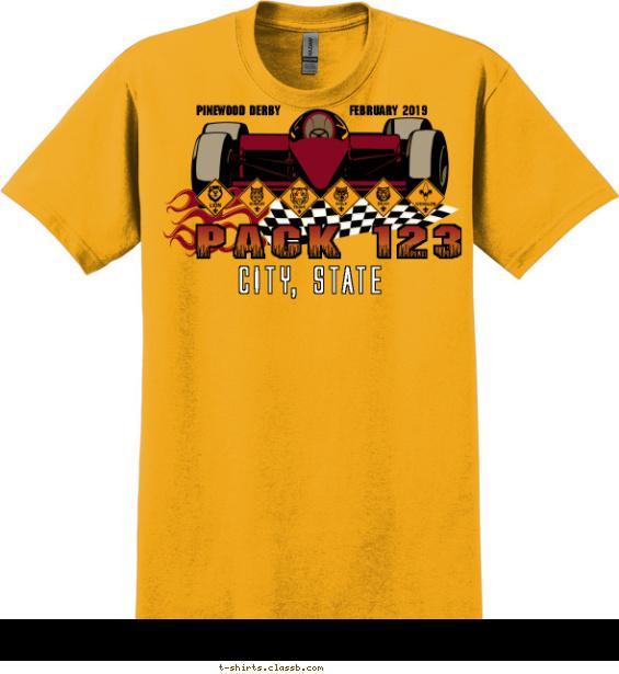 Pinewood Indy Racer T-shirt Design