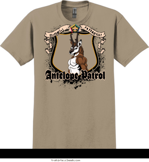 -11-1 C1-250 Patrol YELL! Antelope Patrol T-shirt Design SP3748