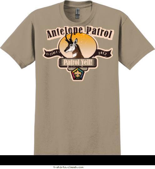 Antelope Patrol -11-1 C1-250 2012 Patrol Yell! Antelope Patrol T-shirt Design SP3749