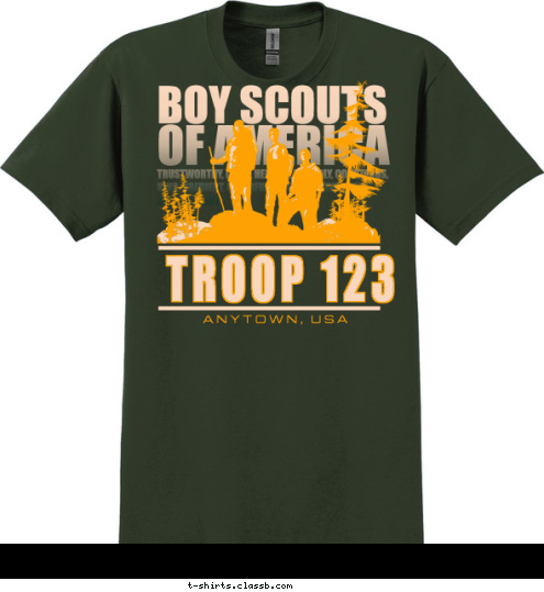 ANYTOWN, USA TROOP 123 T-shirt Design 