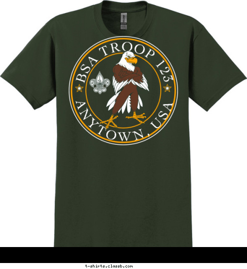 ANYTOWN, USA BSA TROOP 123 T-shirt Design 