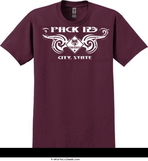 CITY, STATE PACK 123 T-shirt Design SP3491