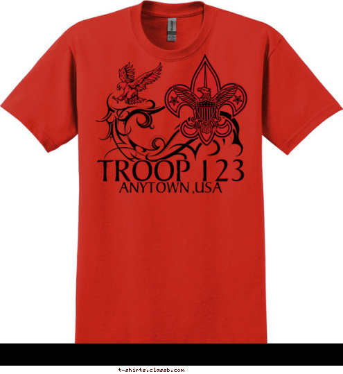 ANYTOWN ,USA TROOP 123 T-shirt Design SP3746