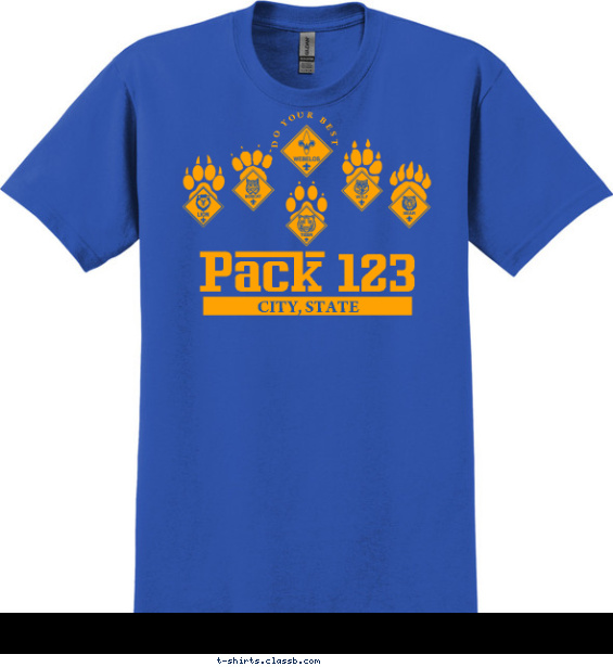Paw Print Ranks T-shirt Design