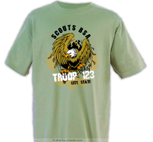 TROOP 123 CITY, STATE BOY SCOUTS OF AMERICA T-shirt Design SP2864