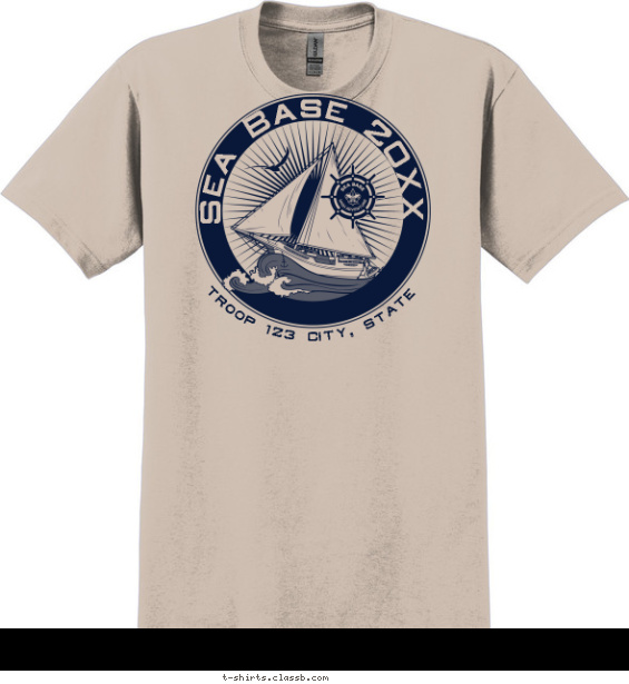 Sea Base Sloop T-shirt Design