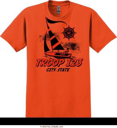 Anytown, USA Troop 123 T-shirt Design SP3755