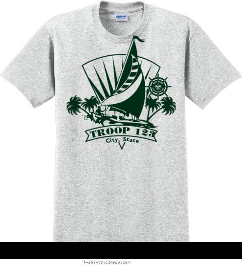 City, State TROOP 123 T-shirt Design SP3779