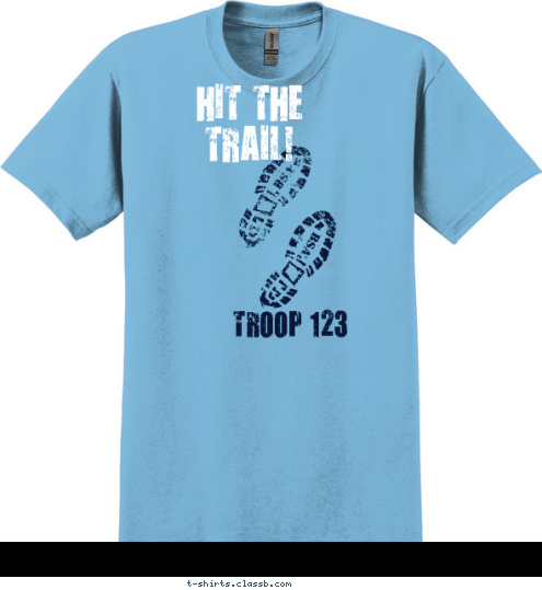 TROOP 123 HIT THE
TRAIL! T-shirt Design SP3774